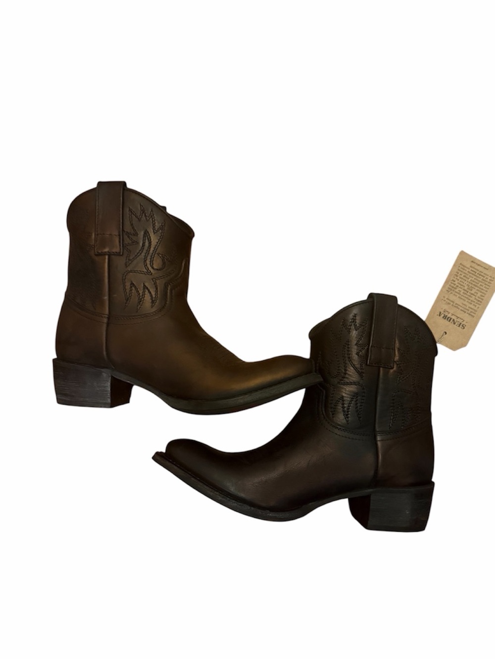 Sendra brown ankle western booties made in Spain